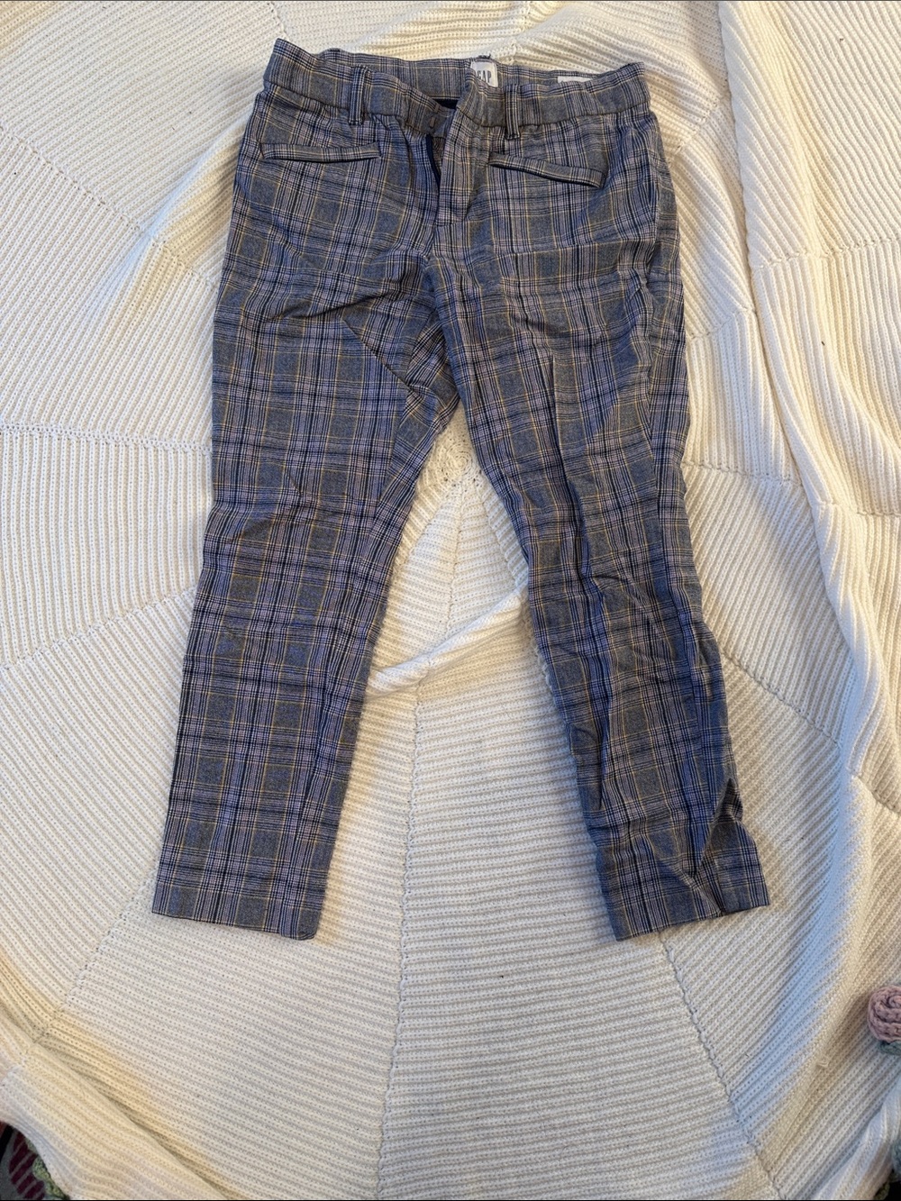 GAP women Blue Plaid Dress Pants